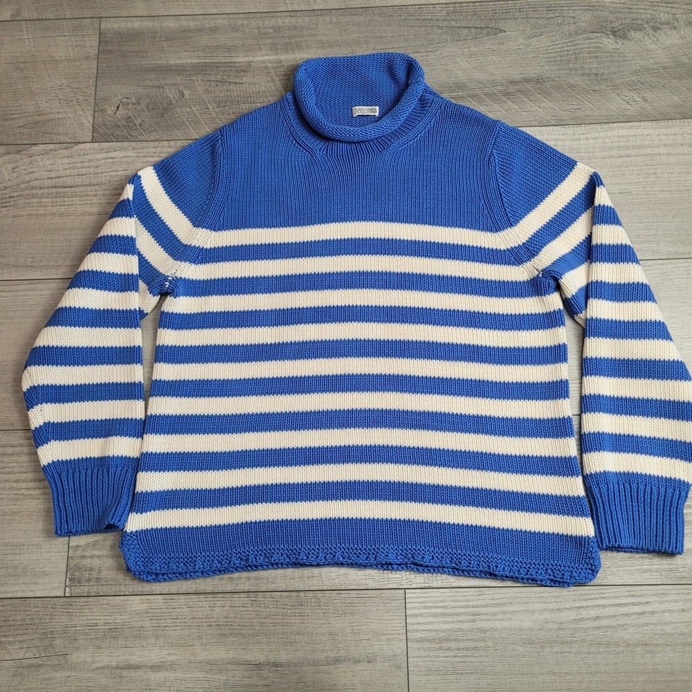 💙Quaker Marine Supply Fisherman Sweater Men's XL Heavyweight Blue/White Stripe
